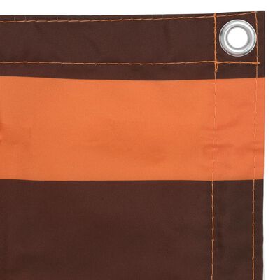vidaXL Écran de balcon Orange et marron 90x500 cm Tissu Oxford