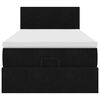 vidaXL Cadre de lit ottoman avec matelas noir 80x200 cm velours