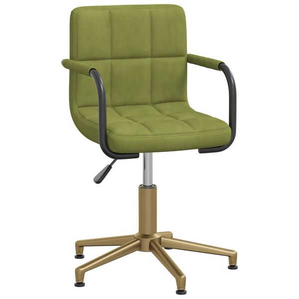 vidaXL Chaises pivotantes &agrave; manger lot de 4 vert clair velours