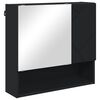 vidaXL Armoire Miroir Noir 59 x 17 x 55 cm Bois d'ing&eacute;nierie