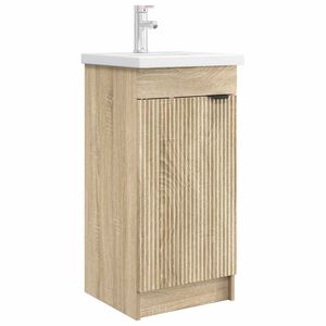vidaXL Meuble de salle de bain avec &eacute;vier Ch&ecirc;ne Sonoma