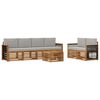 vidaXL Ensemble de canap&eacute;s d'ext&eacute;rieur 7 pcs Naturel et gris clair