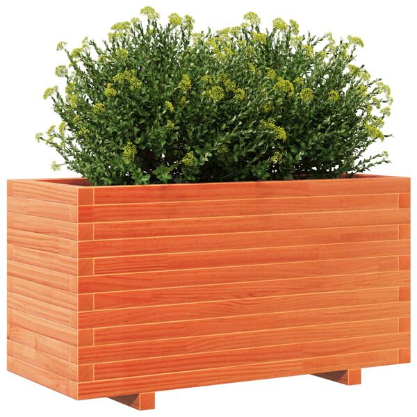 vidaXL Jardini&egrave;re cire marron 90x40x49,5 cm bois de pin massif