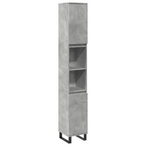vidaXL Armoire de salle de bain gris b&eacute;ton 30x30x190 cm