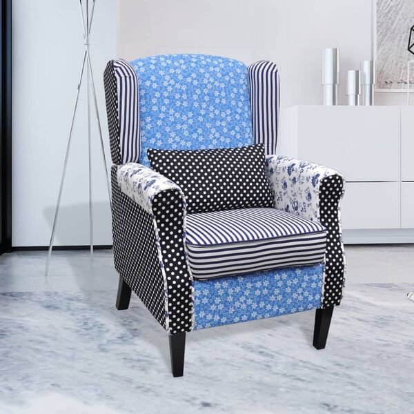 vidaXL Fauteuil avec design de patchwork Tissu