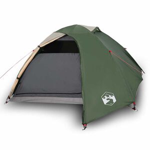 vidaXL Tente de camping &agrave; d&ocirc;me 4 personnes vert imperm&eacute;able
