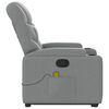 vidaXL Fauteuil de massage inclinable Gris clair Tissu