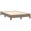 vidaXL Sommier &agrave; lattes de lit avec matelas taupe 120x190 cm tissu