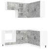 vidaXL Unit&eacute; de cuisine LUCCA 8 pc Gris b&eacute;ton Bois d'ing&eacute;nierie
