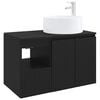 vidaXL Ensemble de mobilier de salle de bain 2 pc Noir