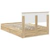 vidaXL Lit de Rangement Ch&ecirc;ne Sonoma 120 x 190 cm Bois d'ing&eacute;nierie