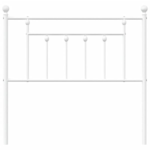 vidaXL Tête de lit métal blanc 90 cm