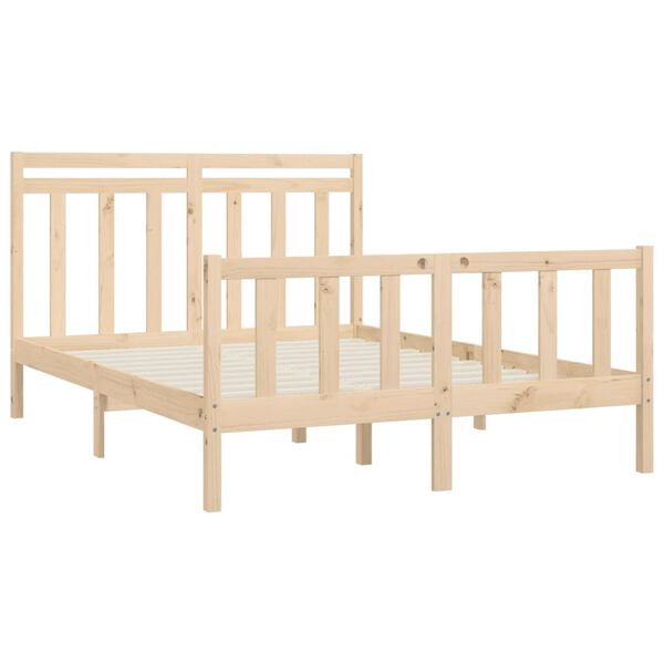 vidaXL Cadre de lit sans matelas bois massif de pin 160x200 cm