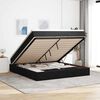 VidaXL Cadre de lit ottoman avec matelas noir 160x200 cm velours