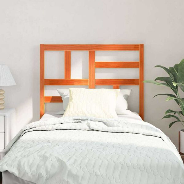 vidaXL Tête de lit Brun cire 80,5 x 4 x 104 cm Pin massif