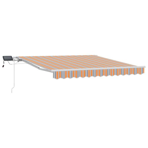 vidaXL Auvent R&eacute;tractable Multicolore 350 x 250 cm Tissu et acier