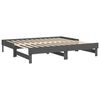 vidaXL Lit coulissant sans matelas gris 2x(90x190) cm