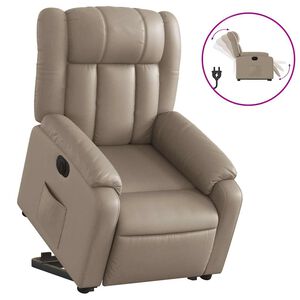 vidaXL Fauteuil inclinable &eacute;lectrique cappuccino similicuir