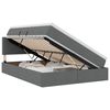vidaXL Lit de rangement LED avec matelas Gris fonc&eacute; 140 x 200 cm Tissu