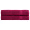 vidaXL Serviettes de qualit&eacute; sup&eacute;rieure SOLUND 2 pcs bordeaux 600 g/m&sup2;