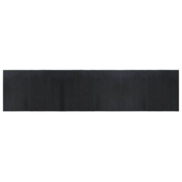 vidaXL Tapis rectangulaire noir 70x300 cm bambou