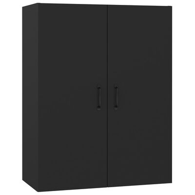 vidaXL Buffet noir 69,5x32,5x180 cm bois d'ingénierie