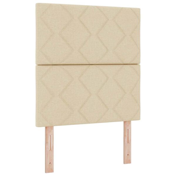 vidaXL T&ecirc;te de lit avec t&ecirc;te de lit Cr&egrave;me 80 cm Cuir synth&eacute;tique