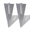 vidaXL Piquets de poteau de cl&ocirc;ture 2 pcs acier
