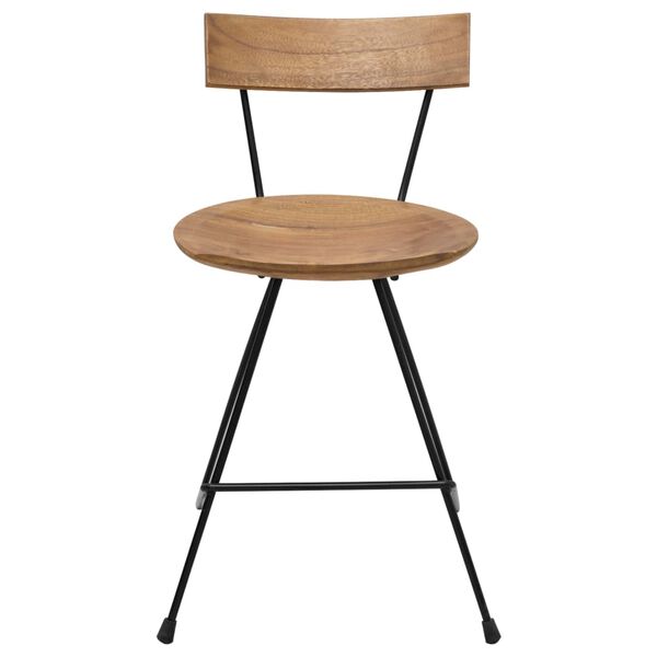 vidaXL Chaises &agrave; manger lot de 2 bois de teck massif