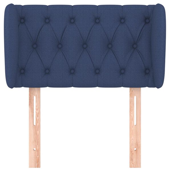 vidaXL T&ecirc;te de lit avec oreilles Bleu 83x23x78/88 cm Tissu