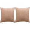 vidaXL Coussins lot de 2 Tissu 45x45 cm Beige