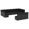 vidaXL Salon de jardin avec coussins 13 pcs noir r&eacute;sine tress&eacute;e