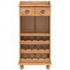 vidaXL Cabinet à vin ASKIM Marron 57 x 37 x 114 cm Bois massif en pin