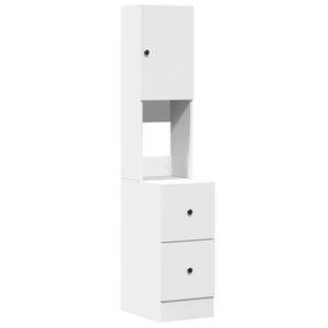 vidaXL Armoire de cuisine blanc 35x50x180 cm bois d'ing&eacute;nierie
