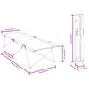 vidaXL Lit de camping pliant 2 pcs Rouge 206 x 76 x 74 cm