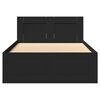 vidaXL Cadre de lit avec t&ecirc;te de lit sans matelas noir 75x190 cm