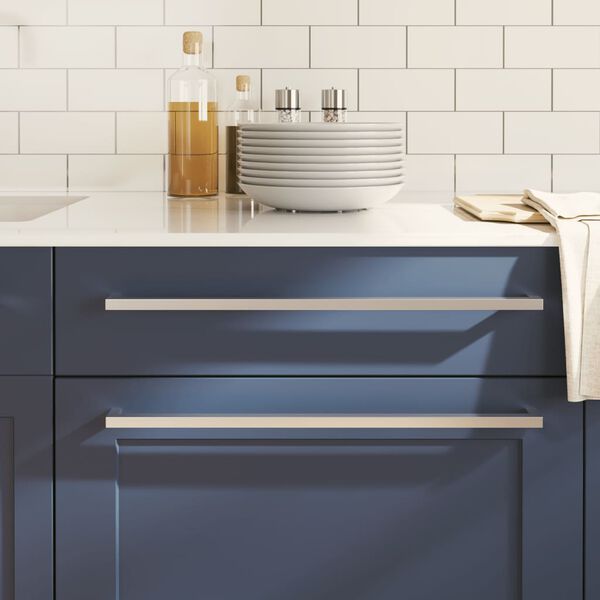 vidaXL Poign&eacute;es d'armoire 10 pcs argent&eacute; 480 mm acier inoxydable