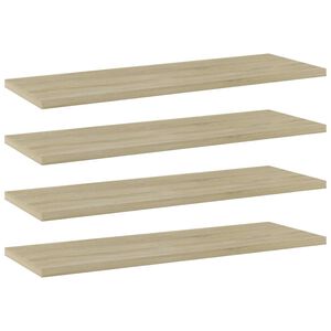 vidaXL Panneau de biblioth&egrave;que 4pcs Ch&ecirc;ne sonoma 60x20x1,5cm Agglom&eacute;r&eacute;