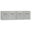 vidaXL Armoires murales 2pcs Gris b&eacute;ton 60x36,5x35cm Bois d'ing&eacute;nierie