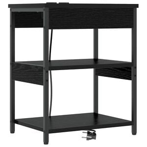 vidaXL Cabinet de chevet Ch&ecirc;ne noir 41 x 31 x 51 cm Bois d'ing&eacute;nierie