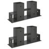 vidaXL Aide &agrave; l'empilement de bois de chauffage 2 pc Anthracite Acier
