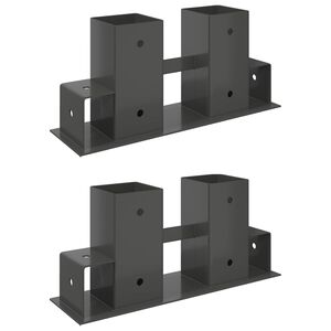 vidaXL Aide &agrave; l'empilement de bois de chauffage 2 pi&egrave;ces Anthracite
