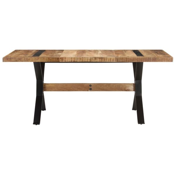 vidaXL Table de salle &agrave; manger 180x90x76 cm Bois de manguier brut