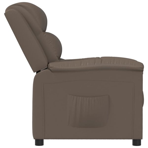 vidaXL Fauteuil inclinable Gris Similicuir