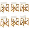 vidaXL 6 chaises pliantes en tissu blanc cr&egrave;me