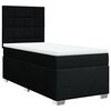 vidaXL Sommier &agrave; lattes de lit avec matelas Noir 90x200 cm Tissu