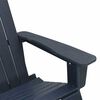 vidaXL Chaises Ber&ccedil;antes Adirondack 2 pcs Bleu marine HDPE