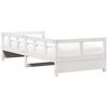vidaXL Lit de jour avec matelas blanc 90x190 cm bois de pin massif