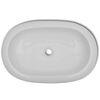 vidaXL Lavabo en forme ovale Céramique 63 x 42 cm Blanc