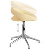vidaXL Chaise de bureau pivotante Cr&egrave;me Similicuir
